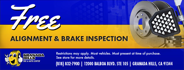 Free Alignment and Brake Inspection